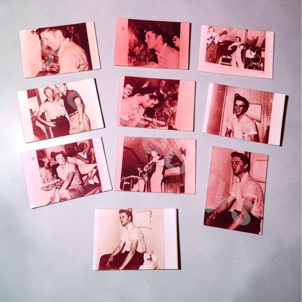 Lot of 10 Vintage Photos Elvis Presley 1955 Tyler TX Fairgrounds Kodak Prints